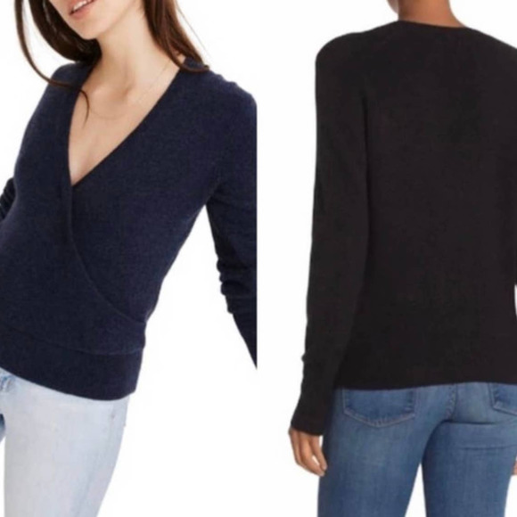 Madewell Sweaters - Madewell Women's Wrap Front V-Neck Pullover Sweater Size Small